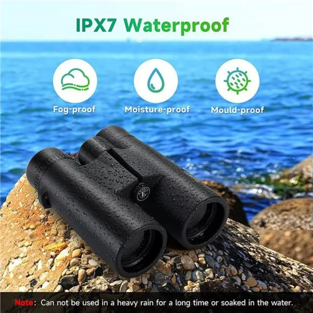 12x42 HD Binocular for Adult & Kids w/  Large view, Clear Low Light Night Vision